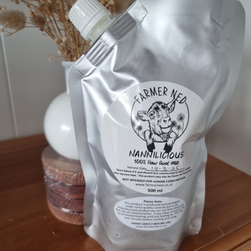 Nannilicious Fresh Raw Goat Milk - 1000 ml (Available Chilled or Pre-Frozen)